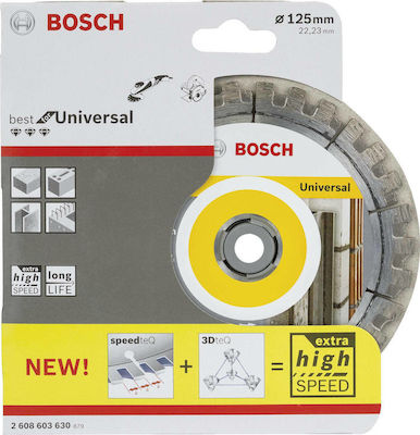 Bosch Διαμαντόδισκος Best for Universal 125mm 2608603630 1τμχ