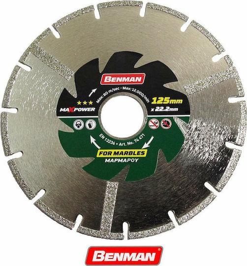 Benman Diamond Cutting Disc for Marble Maxpower 115mm Cutting Disc Construction Materials Hole Diameter 115mm 1pcs