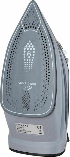 Sokany PL-258 Σίδερο Ατμού 2200W με Κεραμική Πλάκα και Συνεχόμενη Παροχή Ατμού 7gr/min