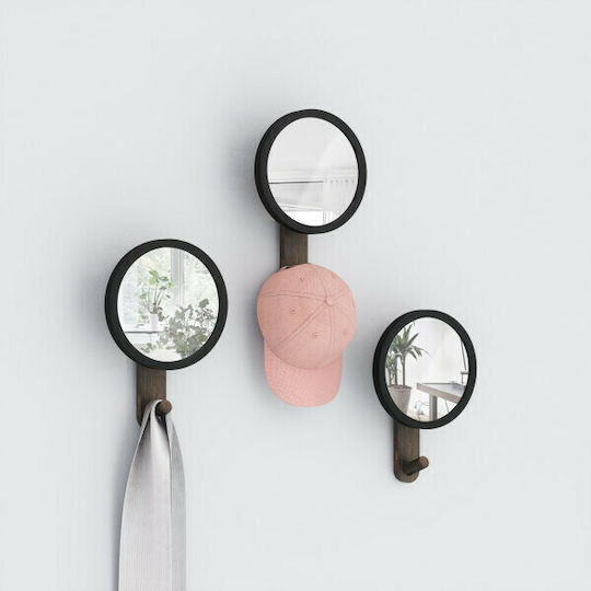 Umbra Hub Wall Mirror with Black Metallic Frame Diameter 21cm 1pcs