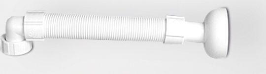 Ponte Giulio 130 Series Plastic Siphon Sink Flexible with Length 67.5cm White