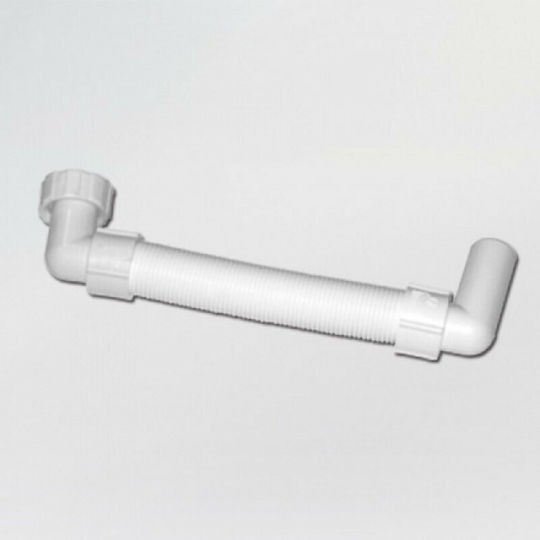 Ponte Giulio 130 Series Plastic Siphon Sink Flexible with Length 67.5cm White