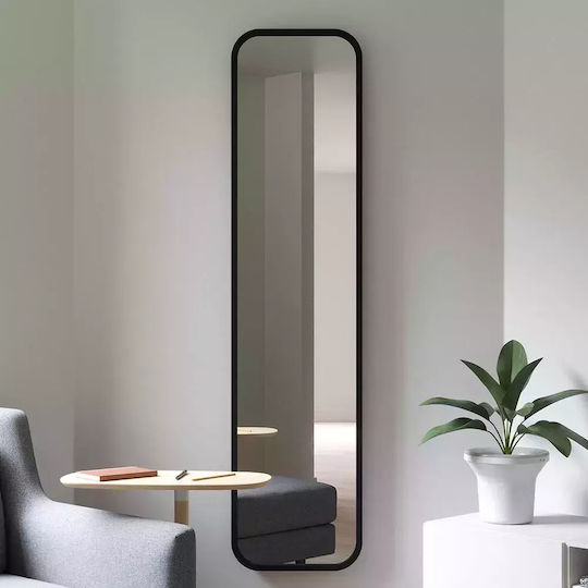 Umbra Hub Oglindă de Perete De Corp Întreg cu Negru Ramă din Plastic 157x37cm 1buc