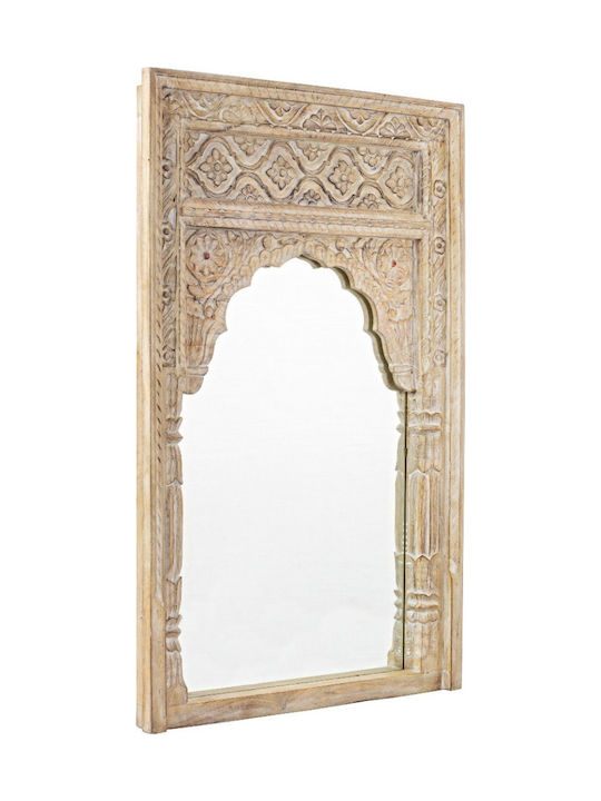 Bizzotto Wall Mirror Full Length with Beige Wooden Frame 120x80cm 1pcs