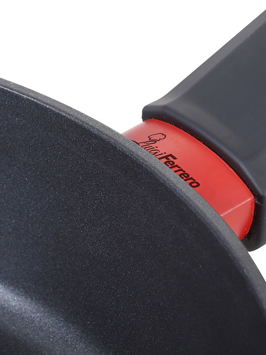 Luigi Ferrero Red Aluminum Pan with Non-Stick Interior Coating 26cm