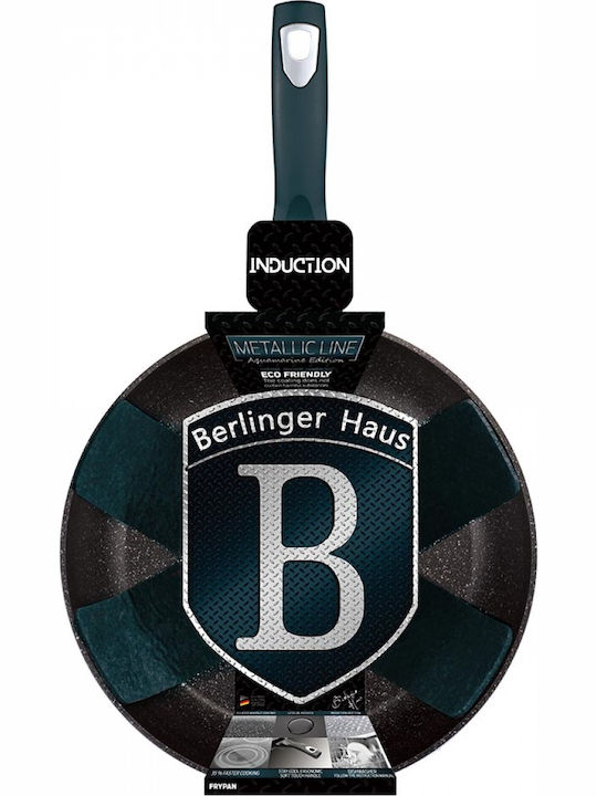 Berlinger Haus Metallic Line Τηγάνι από Αλουμίνιο με Επίστρωση από Πέτρα Aquamarine Collection 28cm