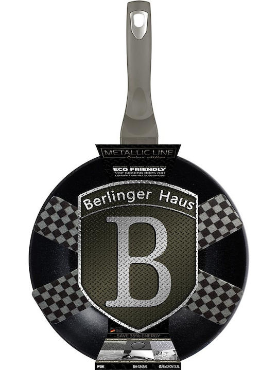 Berlinger Haus Metallic Line Wok made of Aluminum with Stone Coating Carbon Collection 28cm