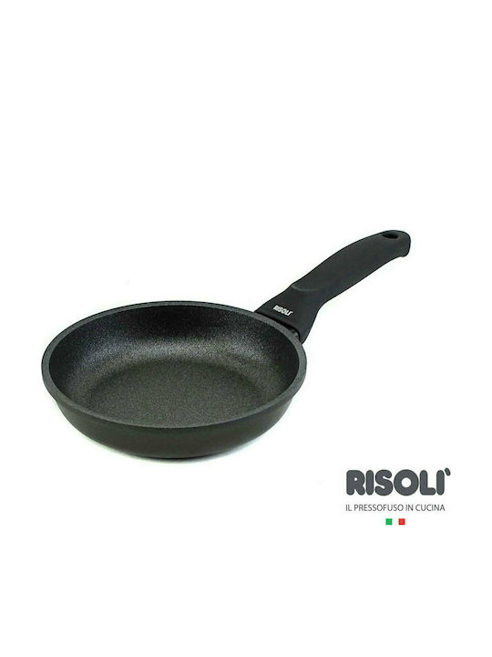 Risoli Blackplus Pan made of Die-Cast Aluminum with Stone Coating Black 20cm