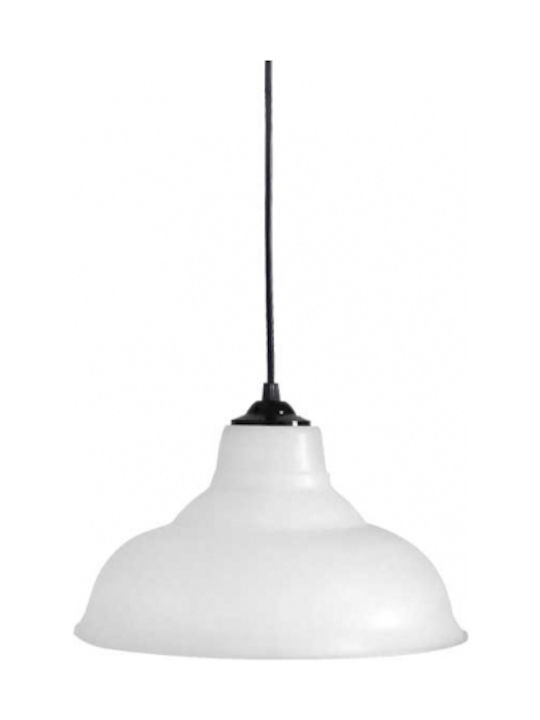 Heronia Public 1L Pendant Light White Bell with Socket E27 28.5cm