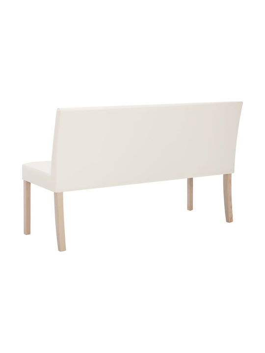 Doppelsitzer Sofa Künstliches Leder Beige 139.5x54x85.5cm