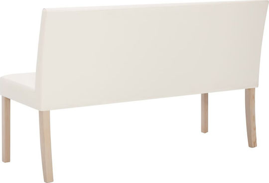 Διθέσιος Καναπές Δερματίνη Μπεζ 139.5x54x85.5εκ.