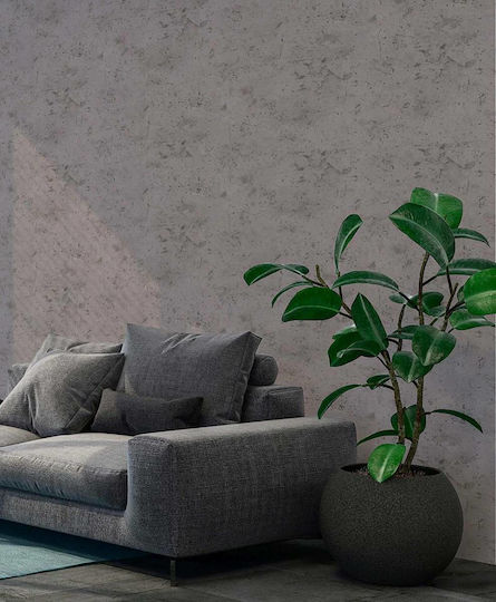 Ταπετσαρία Τοίχου New Walls Βινυλίου Γκρι 1000x53cm Πλενόμενη