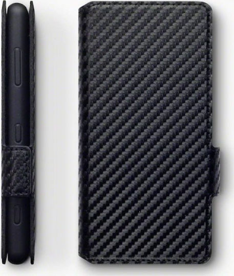 Terrapin Low Profile Carbon Brieftasche Synthetisches Leder Schwarz (Xperia XZ2 Kompakt)