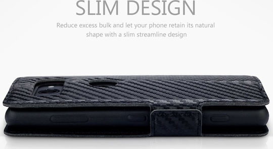 Terrapin Low Profile Carbon Brieftasche Synthetisches Leder Schwarz (Xperia XZ2 Kompakt)