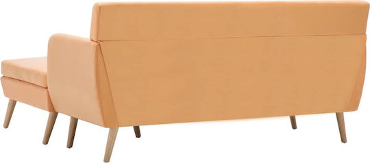 Corner Couch with Reversible Corner Orange 171.5x138x81.5 cm
