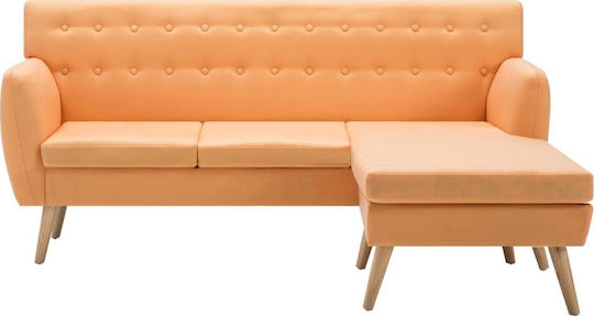 Corner Couch with Reversible Corner Orange 171.5x138x81.5 cm