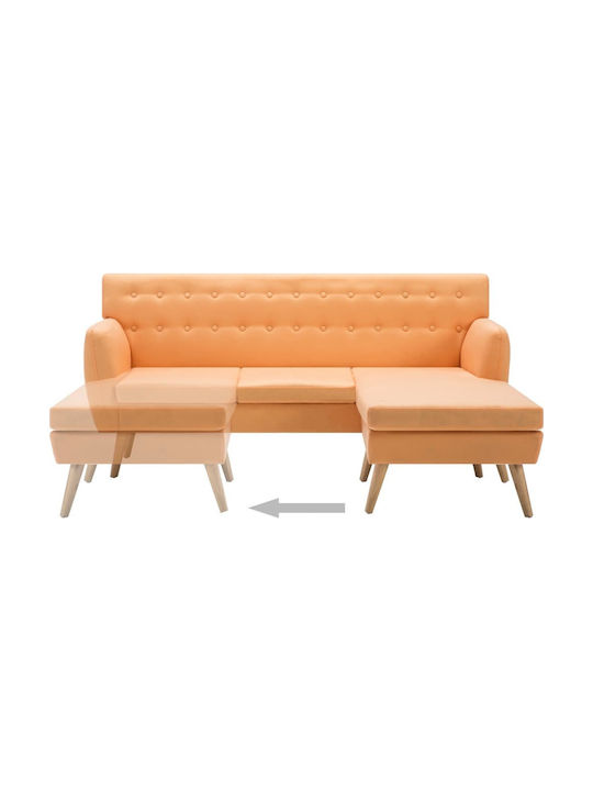 Ecksofa mit Umkehrbarer Ecke Orange 171.5x138x81.5cm
