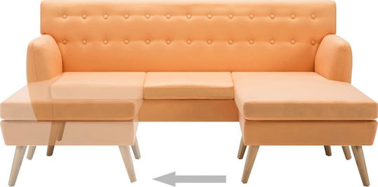 Corner Couch with Reversible Corner Orange 171.5x138x81.5 cm