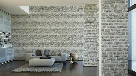 Tapet de Perete 1000x53cm Cărămidă Vinil Bej Lavabil