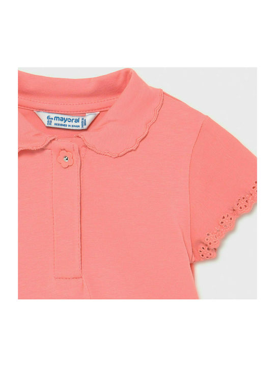 Mayoral Kids Polo Short Sleeve Pink