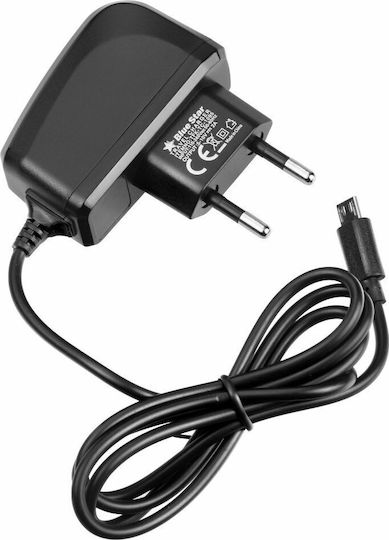 Blue Star Ladegerät mit integriertem Kabel Micro-USB Schwarzs (5901737411525)