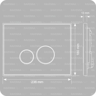 Siamp Reflet 360 Flush Plate Dual Flush Μαύρο 111998