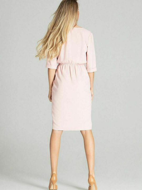 Figl M702 Midi Dress Pink 141738