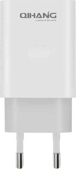 QIHANG Ladegerät mit USB-A Anschluss und Kabel USB-C 18W Weißs (C3140)