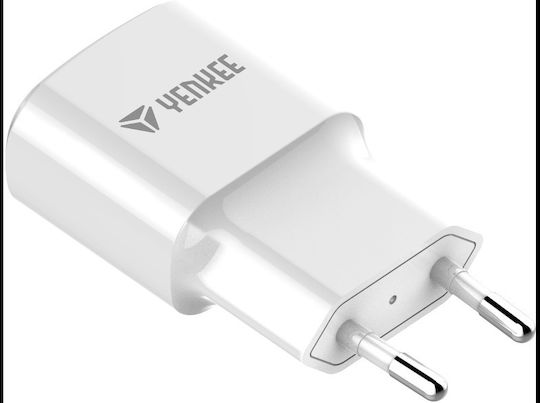 Yenkee Φορτιστής Χωρίς Καλώδιο με Θύρα USB-A Λευκός (YAC 2013WH)