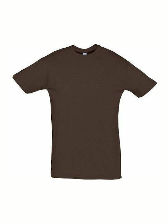 Sol's Regent Men's Short Sleeve Promotional T-Shirt Chocolat