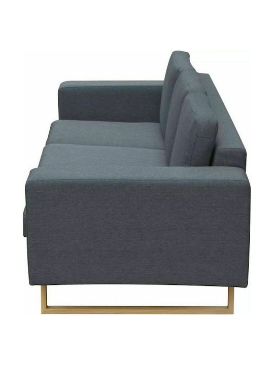 Dreisitzer Sofa Grau 200x82x76cm