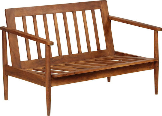 vidaXL Zwei-Sitzer Sofa Echtes Leder Braun 116x96x74cm