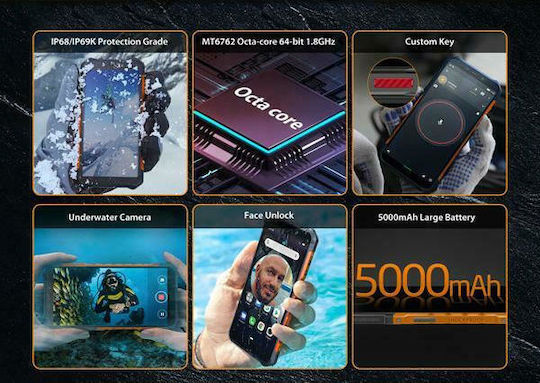 Ulefone Armor X5 Pro Dual SIM (4GB/64GB) Ανθεκτικό Smartphone Μαύρο