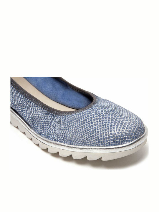 A206/22 Damen Slip-Ons aus Kunstleder Blau