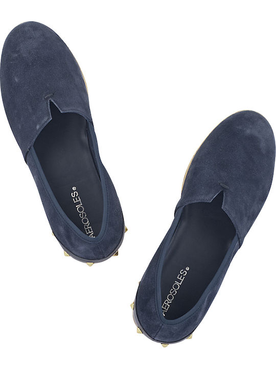 Fun Race Anatomic Women's Slip-Ons Leather Navy Blue