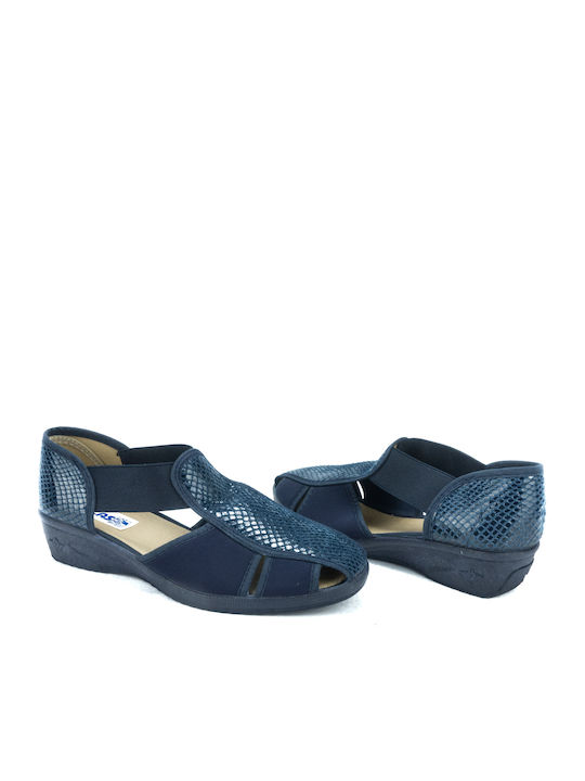 S6872 Winter Damen Hausschuhe Marineblau