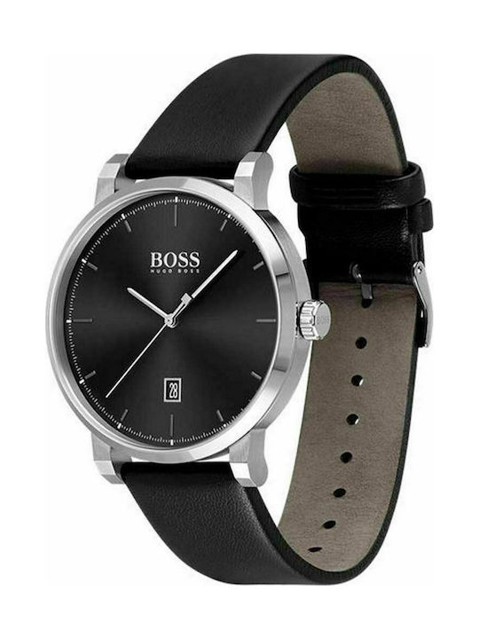 Hugo Boss Confidence Watch Battery with Black Leather Strap