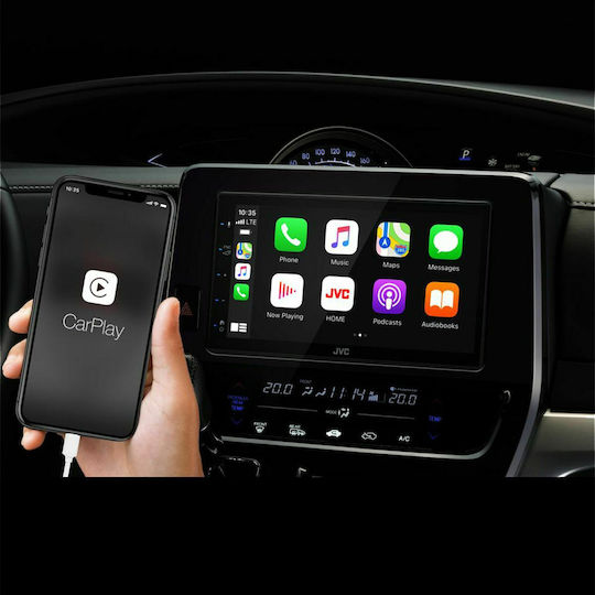 JVC Car Audio System 2DIN (Bluetooth/USB/AUX/WiFi/GPS/Apple-Carplay/Android-Auto) with Touch Screen 6.8"