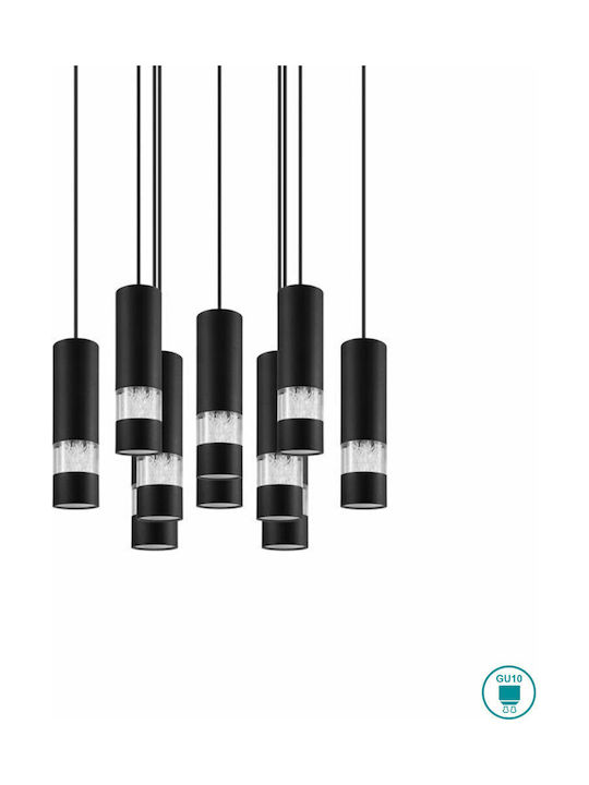 Eglo Bernabeta Pendant Chandelier for 10 Bulbs GU10 Black