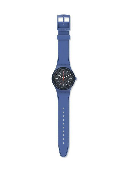 Swatch Sistem Aqua Men's Watch 42mm Automatic with Blue Rubber Strap