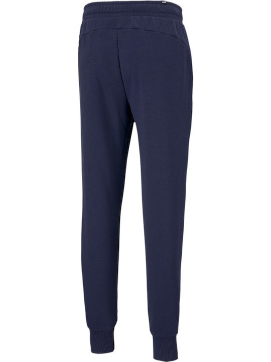 Sweatpants with Elastic Navy Blue
