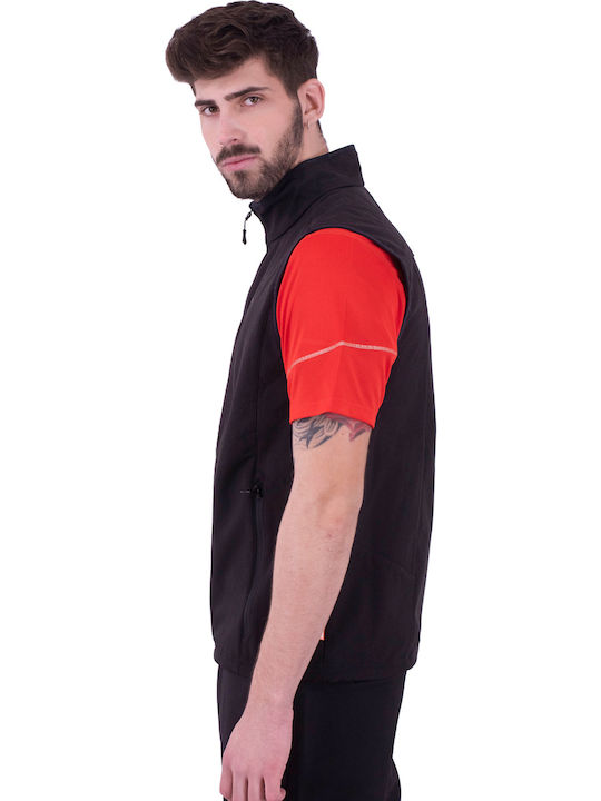 Shakill Αμάνικο Μπουφάν Softshell Αδιάβροχο και Αντιανεμικό Μαύρο