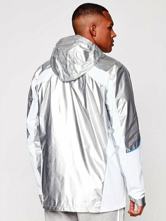 Adidas Marathon Space Race Αθλητικό Ανδρικό Μπουφάν Ασημί GK8816 |  Skroutz.gr