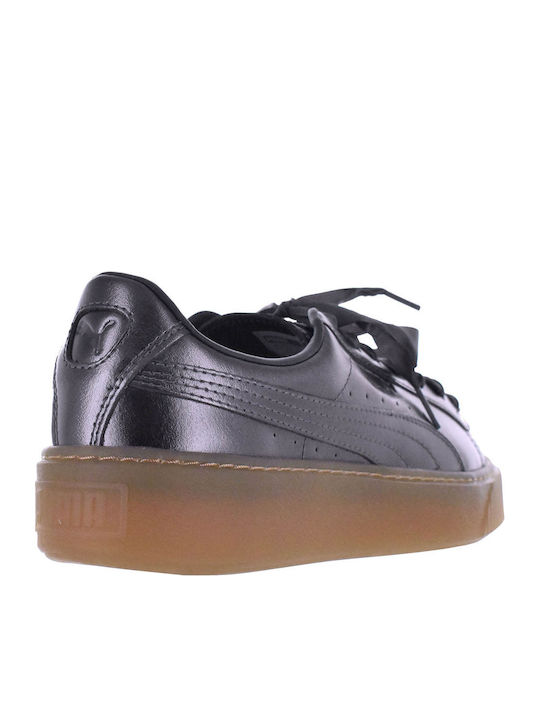 Basket Platform Luxe Sneakers Silver