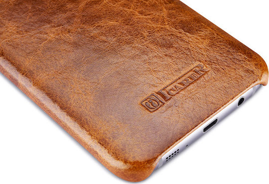 iCarer Oil Wax Back Cover Δερμάτινο Καφέ (Galaxy S7 Edge)