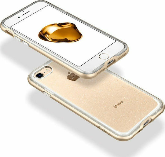 Spigen Neo Hybrid Crystal Glitter Back Cover Plastic 2mm Gold (iPhone SE 2022/2020)
