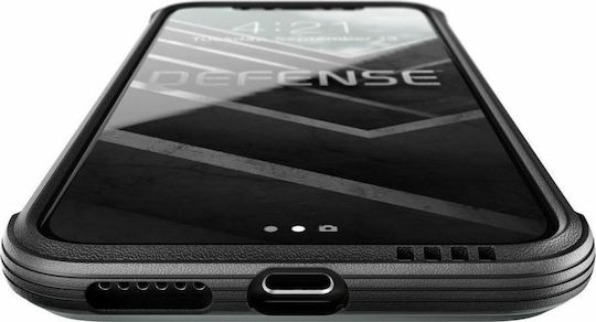 X-Doria Defense Lux Задна корица Изкуствена кожа 2мм Черен (iPhone XS Max)