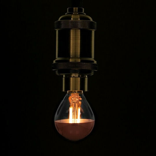 GloboStar Edison Retro Λάμπα LED 4W 81.5mm για Ντουί E14 και Σχήμα G45 Θερμό Λευκό 420lm Dimmable