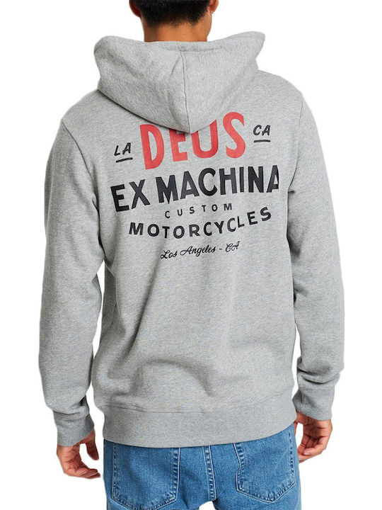 Deus Ex Machina DMA208505 Men's Sweatshirt with Hood and Pockets Gray DMA208505-GRM