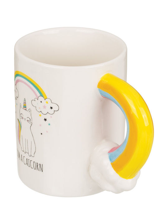 InnovaGoods Ι'm a Catcorn Ceramic Cup White